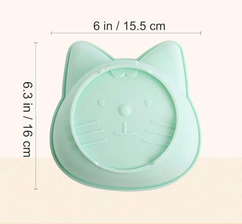 Cute Kitten 6 inch Silicone Cat Cake Mold Pan, Bread Pie Flan Tart Cake Mold, For Birthday Parties Baking, Friends' Dinners. (Green Cat) - color: Green