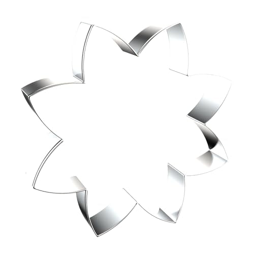 Sunflower Cookie Cutter Set - 5 inch, 4 inch, 3 inch, 2 inch - 4 Piece Mother’s Day Flowers Cookie Cutters Shapes Molds - Stainless Steel - color: Sunflower