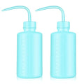 Economy Plastic Squeeze Washing Cleaning Bottle, 2pcs 250ml/8oz, Narrow Mouth, Green - color: Green