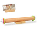 Adjustable Rolling Pin with Thickness Rings, 17 Inch Wood Roller - size: 17INCH