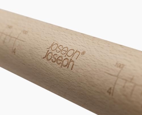 Joseph Joseph PrecisionPin - Rolling Pin with adjustable pastry thickness, Baking and dough rollers, Beech Wood, Multicolor - color: Multicolour