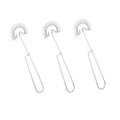 Pokinge 3 Pcs Egg Beaters, Stainless Steel Egg Whisk Spring Milk Blender Multifunctional Baking Pastry Tool Manual Kitchen Cooking Accessories