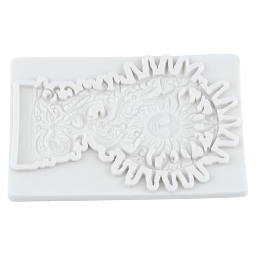 Baroque Fondant Mold Sun and Cross Silicone Mold Sun Face Molds - color: Style K