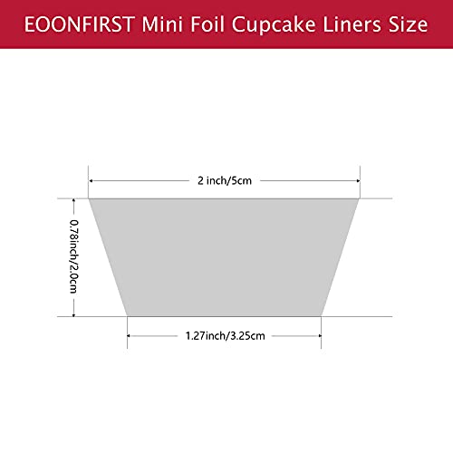 300 Pcs Mini Foil Cupcake Liners Muffin Paper Baking Cups, Gold - color: Gold
