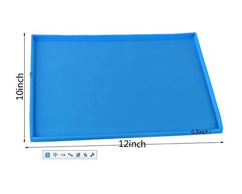 Silicone Cake Roll Maker,Silicone Baking Mat,Multipurpose Nonstick Pastry Mat, Swiss Roll Cake Mat Flexible Baking Tray Mold Baking-2pack(10''12'', Blue)