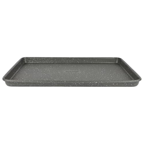 David Burke 17x11 Cookie Sheet – Carbon Steel, PFTE & PFOA Free, Oven Safe, Non-Toxic, Perfect for Baking and Roasting – Gray Speckle - color: Gray Speckle, size: 17x11" Cookie Sheet