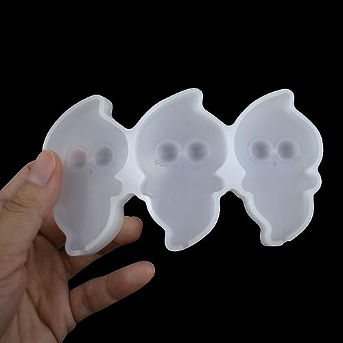 mostsom Halloween Silicone Mold Ghost Lollipop Mold Cake Pops Mold Chocolate Candy Silicone Mold Pop Lollipop Maker Tool Cake Baking 2PCS (O_ Ghost) - size: O_ Ghost
