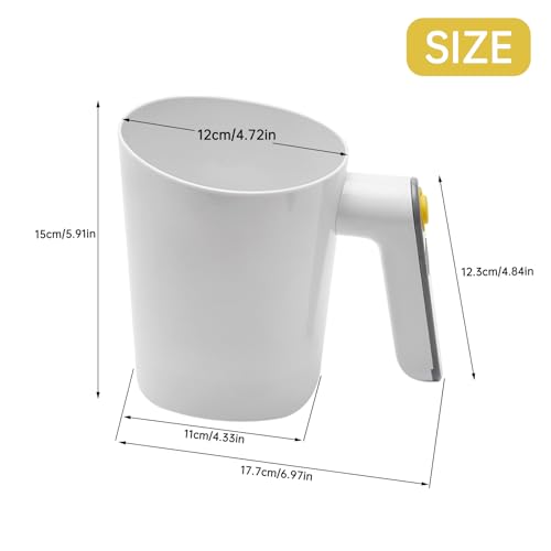 Electric Flour Sifter, Handheld Battery Operated Stainless Steel Mesh Shaker, Fine Mesh Cup Shape Powder Shaker Strainer Kitchen Cooking Baking Pastry Tools 4 Cup/1L Capacity
