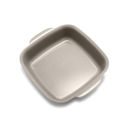 GreenPan Premiere Ovenware Healthy Ceramic Nonstick 8" Square Cake Baking Pan, PFAS-Free, Warp-Free Bakeware, Durable Quick Heating, Oven & Broiler Safe to 600F, Dishwasher Safe, Taupe - color: Taupe, size: 8" Square Cake Pan
