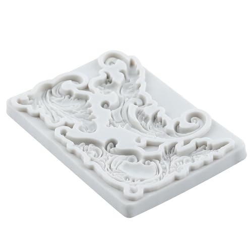 Lingzhi Baroque Fondant Molds Curlicues Scroll Lace Silicone Fondant Molds - color: Style B