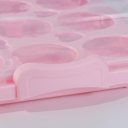 Cake Carrier with Lid, Cake Holder Cupcake Container for 12 Cupcakes 2 in 1 Portable Dessert Container for Pie Muffin Cobbler (Pink) - color: Pink