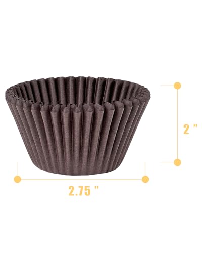 qiqee Coffee Cupcake Liners, 300 Count, Jumbo Size - color: Coffee, size: Large Size/300Packs