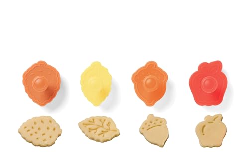 Fox Run Harvest Autumn Leaves 2" Pastry/Cookie/Pie/Fondant Stampers and Cutters, 4-Piece Set, Multicolor - style: Autumn Pie Cutters