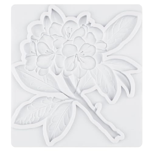 Flower Silicone Mold Hydrangea Camellia Fondant Molds Set of 4 - color: Style K