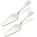 2-Piece Cake Server & Pie Cutter Set, Stainless Steel Triangle Spatula - color: Silver