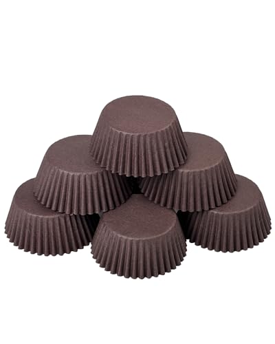qiqee Coffee Cupcake Liners, 600 Count, Standard Size - color: Coffee, size: Standard Size/600Packs