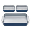 Caraway Non-Stick Rectangle Baking Pan Set - color: Navy, size: Rectangle Pan Trio