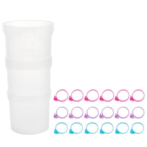 arricraft Pastry Piping Bag Holder Stand for Filling, Piping Tip Organizer Cake Decorating Storage Clear Plastic Cream Icing Bag Rack with 18 Pcs Pastry Bag Ties