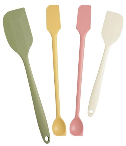 NiHome 4 Pcs Silicone Spatula Set, Heat Resistant Baking & Cooking Spatulas