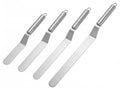 4-Piece Offset Spatula Set for Cake Decorating – Food-Grade Stainless Steel Angled Icing Spatulas with Ergonomic Handles – Frosting Tools for Cakes & Cupcakes (10", 12", 14", 16")