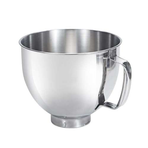 Stainless Steel Mixing Bowls for KitchenAid Stand Mixers - 304 Food-Grade Baking Accessories for Dough & Whipping Cream (4.5&5 Quart) - size: 4.5&5 Quart