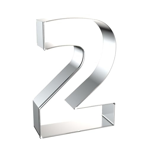 4 Inch Number Cookie Cutter Set - 9 Pcs Extra Large Xzhloym Cookie Cutters Shapes - Stainless Steel - color: 4 Inch Numbers - 9Pcs