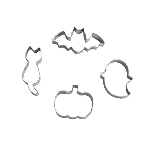 Small Halloween Cookie Cutter, from 2.2” to 3.1”, 4 Piece, Stainless Steel