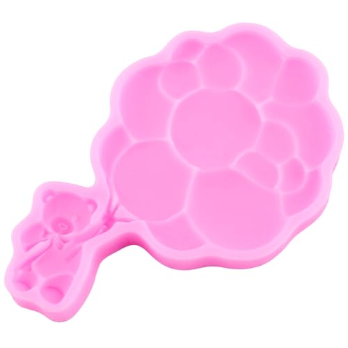 ZiXiang Bear Silicone Mold Teddy Bear Balloon Rose Fondant Molds Set Of 4 - color: Style E