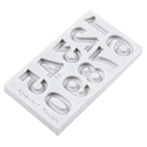 Number Silicone Molds 3D Number 0-9 Fondant Chocolate Mold - color: Style D