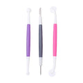 Vctitil 3Pcs Cake Decorating Tools,Fondant Sugar DIY Tools Cake Supplies,Pastry Carving Cutter Decorating Needle Tool Sugar Cookie Baking Scribing Tool