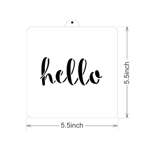 Cookie Cutter and Stencil Bundle Royal Icing Cookies Stencils Paint Your Own Biscuit Bakery Starter Kits Royal Icing Fondant Cutters Birthday Wedding Holiday Cookies Painting Coloring Pages Comb - style: Hello