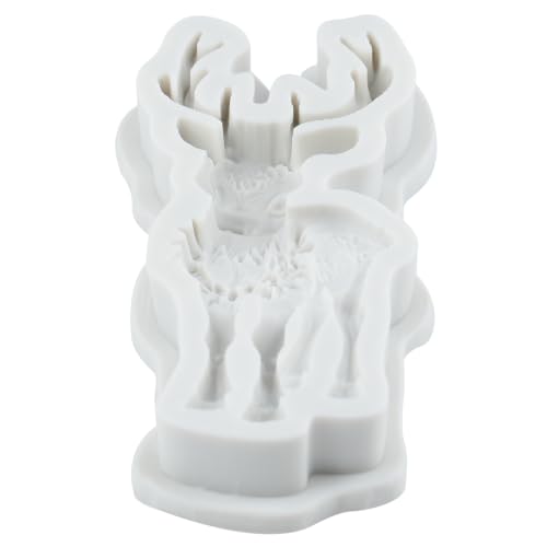 Christmas Reindeer Fondant Mold 3D Deer Silicone Chocolate Mold - color: Style S