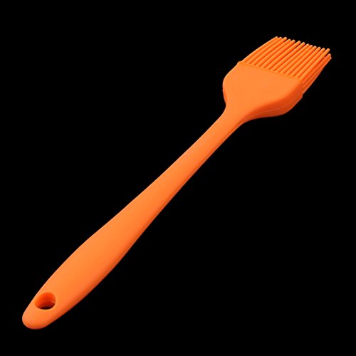 uxcell Silicone Family Bakery Cookie Cake Baking Tool Cream Butter Pastry Brush Orange - color: Orange
