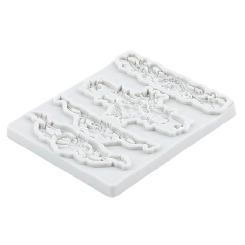 Baroque Curlicues Scroll Lace Fondant Silicone Mold Set of 4 - color: Style F