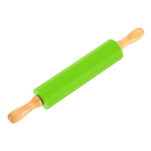 uxcell 6.7 Inch Silicone Rolling Pin Small Dough Roller Green - color: Green, size: 6.7 Inch