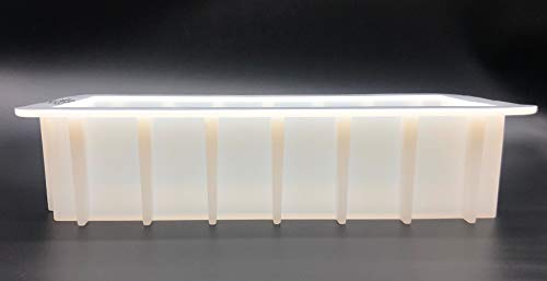 Loaf Soap Silicone Mold 10 Inch Rectangular White DIY Handmade Swirl Tool - color: 10" Rectangular