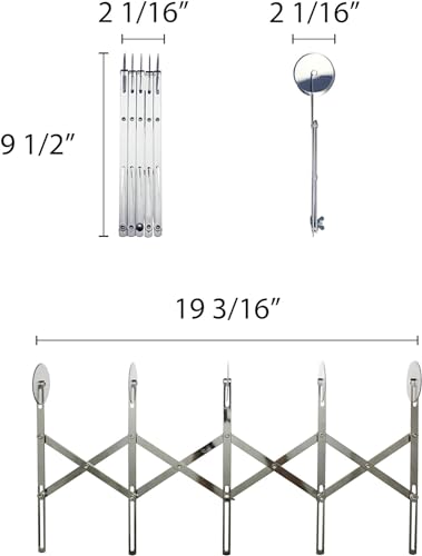 TrueCraftware- 5-Wheel Stainless Steel Adjustable Dough Divider- Pastry Cutter Bakeware Stainless Pizza Slicer Round Dough Cutter Roller Cookie Pastry Knife Divider - size: 5 Wheel