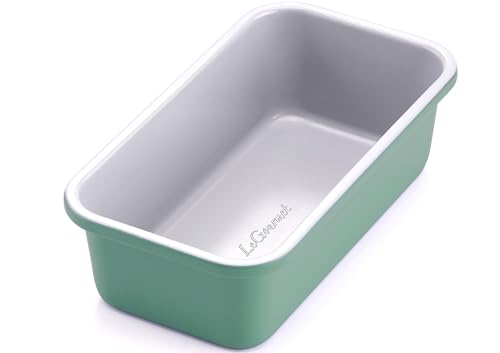 LeGourmet Nonstick Bread Loaf Pan 9 X 5 Inch, Ceramic Coating, Non-Toxic, Rust Resistant Aluminized Steel, Perfect 1 lb Baking Dish for Meatloaf, Pound Cake & Brownie (Rosemary) - color: Rosemary