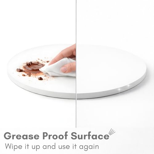 6-Pack 10 Inch Cake Drum Reversible – Sturdy 1/2” Thick, Fully Greaseproof Dual-Side with Sturdy Protection Box | Professional White Cake Rounds 10 Inch for Tiered, Wedding & Birthday Cakes - size: 6 pcs - 10 inch