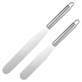 uxcell Cake Offset Spatula Set, 6/8" Icing Spatula 2pcs Silver,Straight - size: 6, 8"