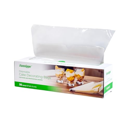 Disposable Piping Bags, 16 Inch Cake Decorating Bags, Anti-Burst Pastry Bags for Cakes and Cookies, Pack of 56 - size: 16 inch