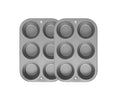 OvenStuff Set of Two Nonstick 6-cup Jumbo Muffin Pan, Gray, HG236-AZ