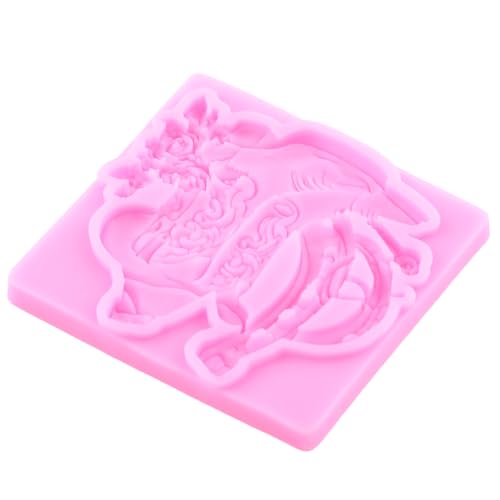 Horseshoe Hoof Fondant Molds Cowboy Boot Silicone Mold Set Of 2 - color: Style N