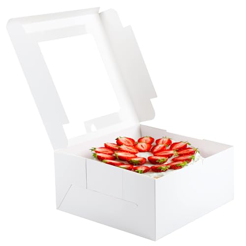 WINKIO Cake Boxes 10 inch, Cake Carrier Holder, Storage Transport Container - size: 10×10×5