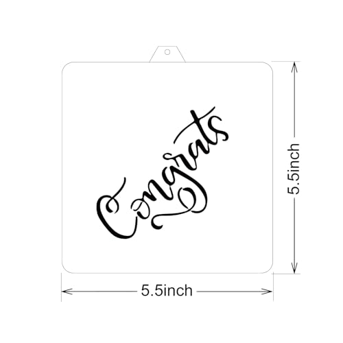 Cookie Cutter and Stencil Bundle Royal Icing Cookies Stencils Paint Your Own Biscuit Bakery Starter Kits Royal Icing Fondant Cutters Birthday Wedding Holiday Cookies Painting Coloring Pages Comb - style: Congrats