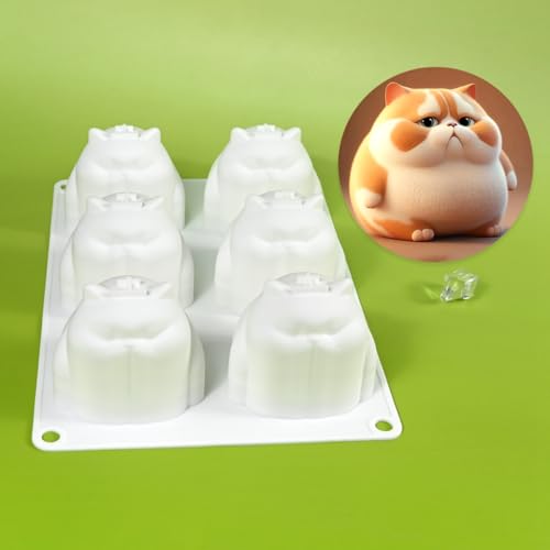 mostsom Cake Silicone Mold Cute Cat Shape Chocolate Covered Pop Molds for DIY Cake Cores, Cakepucks, Tarts, Cupcakes, Cheesecake, Mousse Desserts, Cookie Mould, Nonstick & Easy Release (F_ Cat) - size: F_ Cat