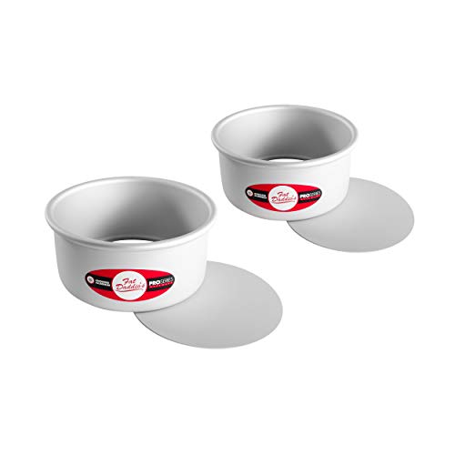 Fat Daddio's PCC-63SET Anodized Aluminum Round Cheesecake Pans, 2 Piece Set, 6 x 3 Inch - size: 6 x 3 Inch, Set of 2, style: Sets