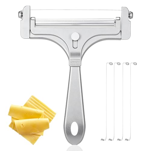 Stainless Steel Wire Cheese Slicer with 4 Extra Wires Cheese Cutter