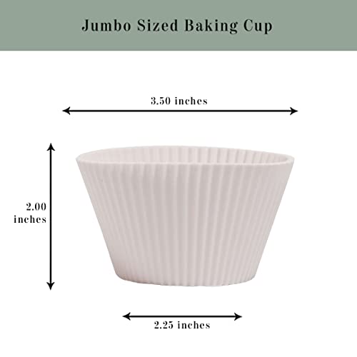 The Silicone Kitchen Reusable Silicone Baking Cups, Non-Toxic, BPA Free, Dishwasher Safe, Jumbo, 12 Pack, Designer White - size: Jumbo