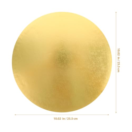 Cake Drum Round 10.03in Golden 1 Pack 1 Pack - size: 25.5X25.5X1.4CM